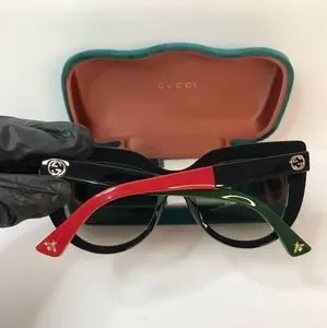 Gucci Sunglasses GG0164SN 003 Black with Red and Green Green Gradient Gucci | Accessories | New Original Gucci Sunglasses Gg64sn  main image 3